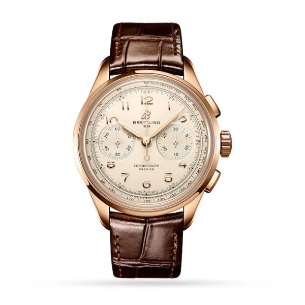 Breitling Premier Men Silver Alligator Watch RB0930371G1P1 - Photo 2