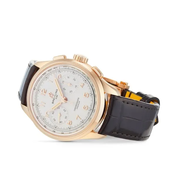 Breitling Premier Men Silver Alligator Watch RB0930371G1P1 photo 3