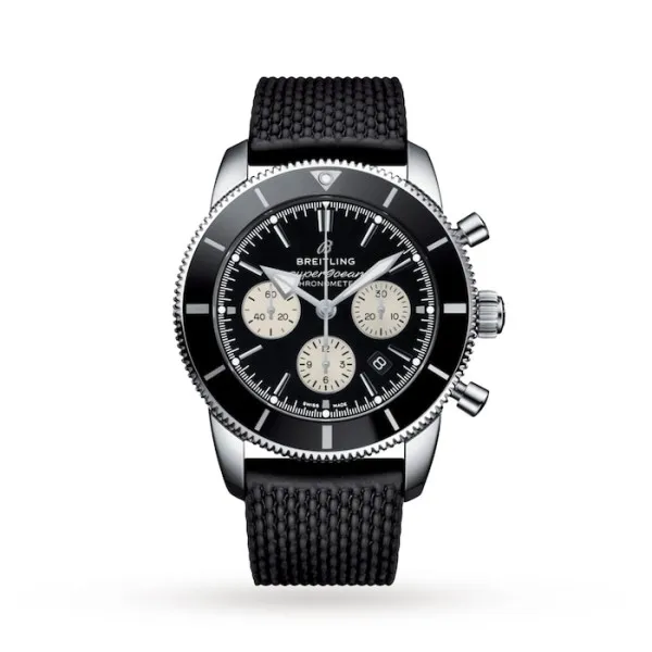 Breitling Superocean Heritage Men Automatic Black Rubber Watch AB0162121B1S1