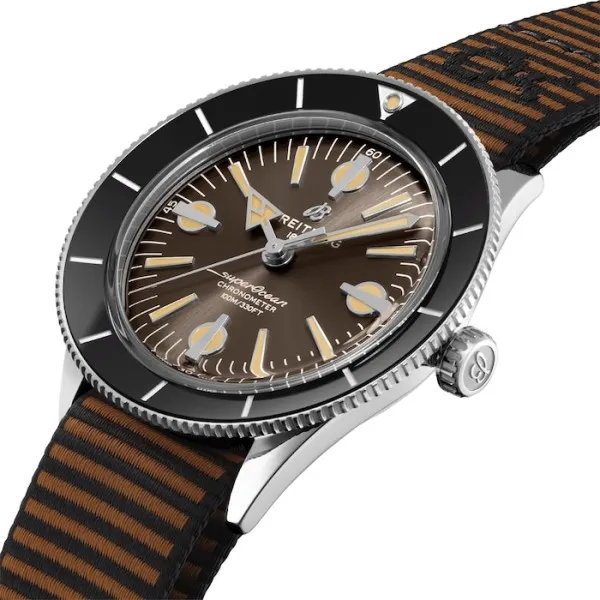 Breitling Superocean Heritage Men Automatic Brown Nylon Watch A103703A1Q1W1 photo 2
