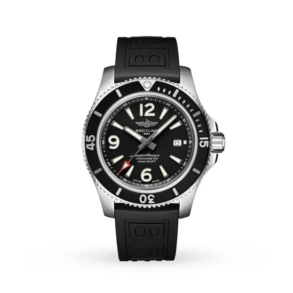 Breitling Superocean Men Automatic Black Rubber Watch A17367D71B1S2
