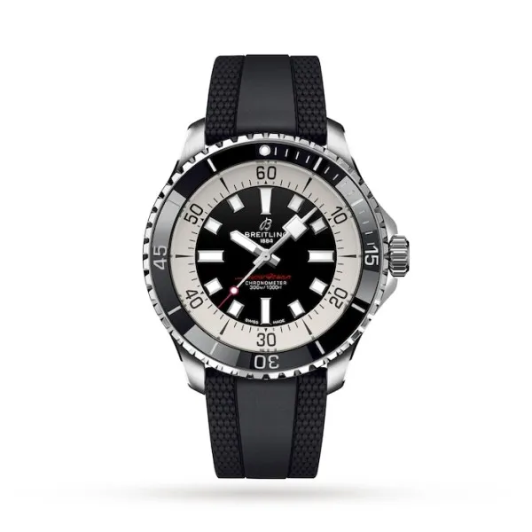 Breitling Superocean Men Automatic Black Rubber Watch A17376211B1S1