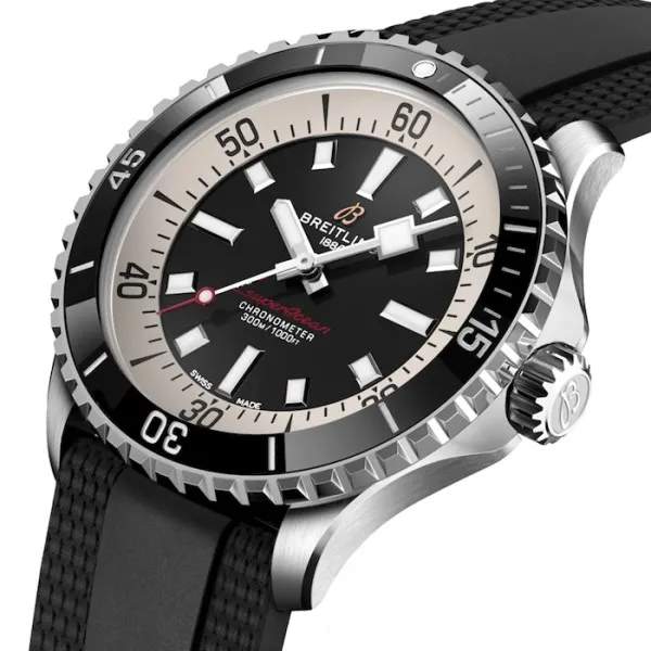 Breitling Superocean Men Automatic Black Rubber Watch A17376211B1S1 photo 3