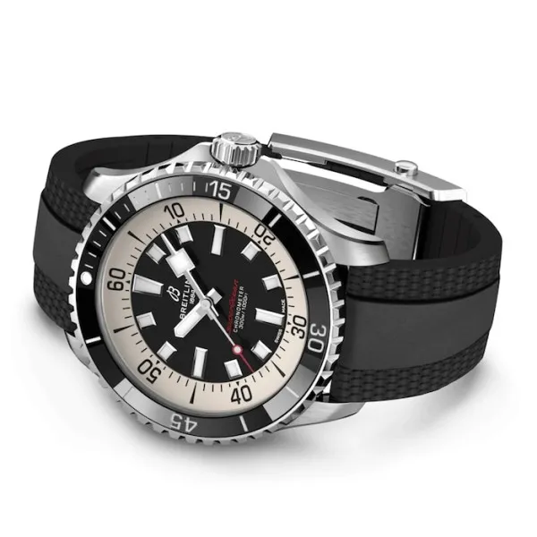 Breitling Superocean Men Automatic Black Rubber Watch A17376211B1S1 photo 4