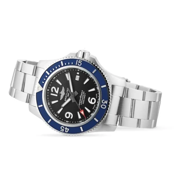 Breitling Superocean Men Automatic Black Stainless Steel Watch A173678A1B1A1