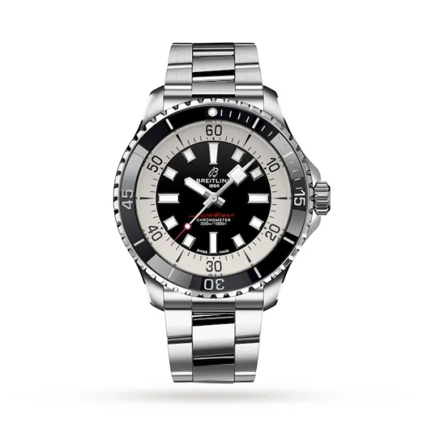 Breitling Superocean Men Automatic Black Stainless Steel Watch A17376211B1A1
