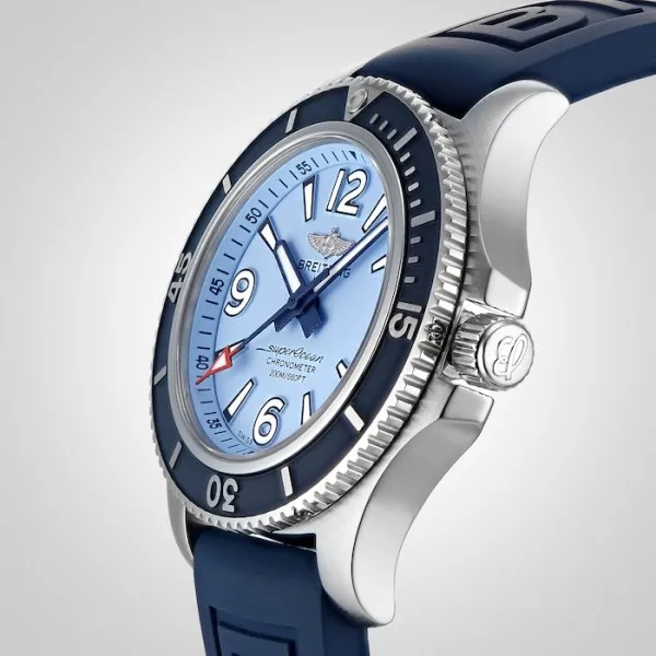 Breitling Superocean Men Automatic Blue Rubber Watch A17316D81C1S1 - Photo 2