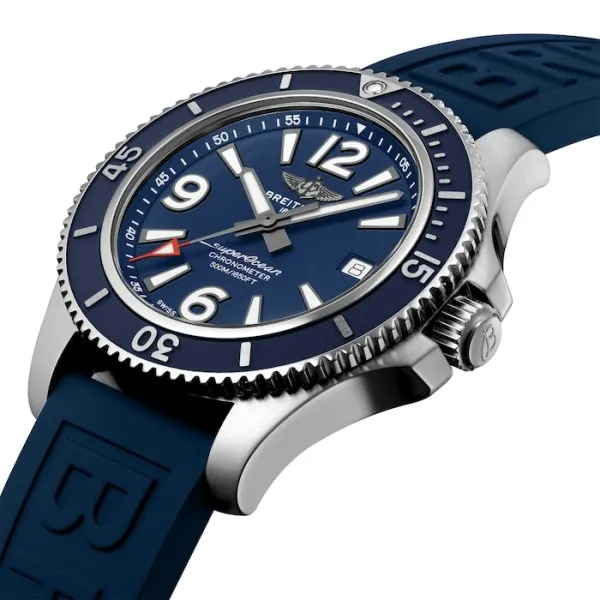 Breitling Superocean Men Automatic Blue Rubber Watch A17366D81C1S2 photo 2