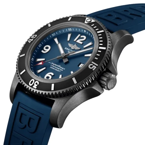 Breitling Superocean Men Automatic Blue Rubber Watch M17368D71C1S1 - Photo 2