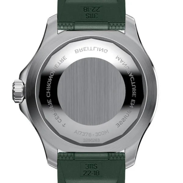 Breitling Superocean Men Automatic Green Rubber Watch A17376A31L1S1 photo 2