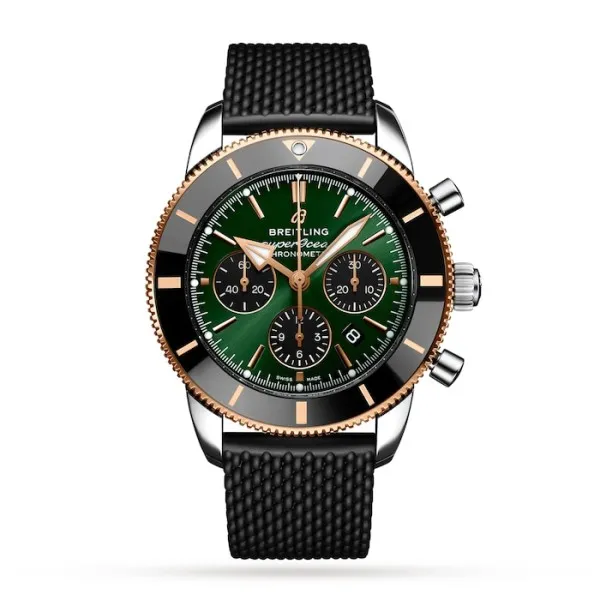Breitling Superocean Men Automatic Green Rubber Watch UB01622A1L1S1 - Photo 2