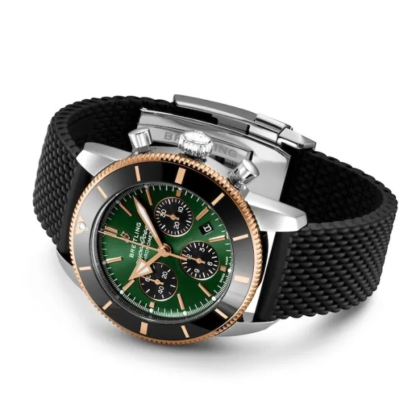 Breitling Superocean Men Automatic Green Rubber Watch UB01622A1L1S1 photo 3