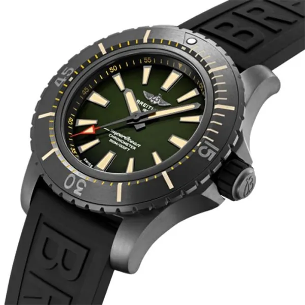 Breitling Superocean Men Automatic Green Rubber Watch V17369241L1S1 photo 2