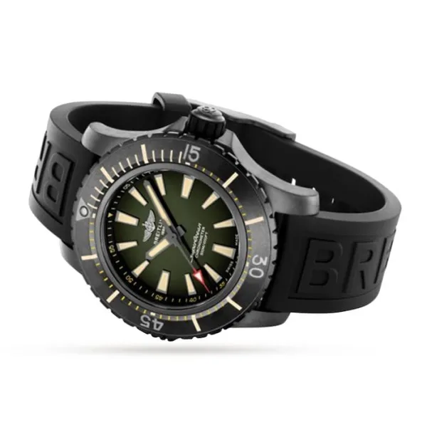 Breitling Superocean Men Automatic Green Rubber Watch V17369241L1S1 photo 3