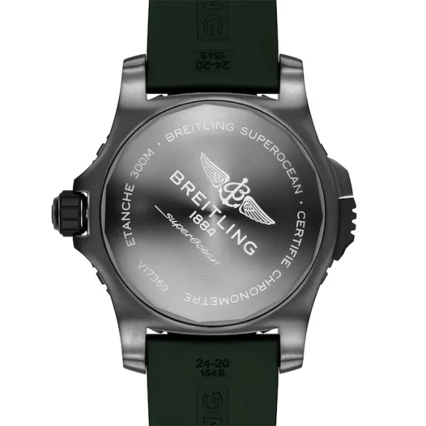 Breitling Superocean Men Automatic Green Rubber Watch V17369241L1S2 - Photo 2