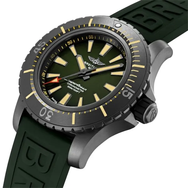 Breitling Superocean Men Automatic Green Rubber Watch V17369241L1S2 photo 2