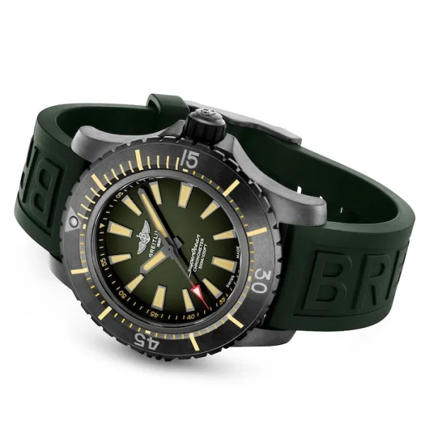 Breitling Superocean Men Automatic Green Rubber Watch V17369241L1S2 photo 3