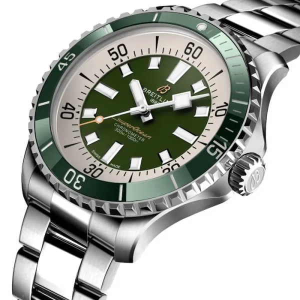 Breitling Superocean Men Automatic Green Stainless Steel Watch A17376A31L1A1 photo 3