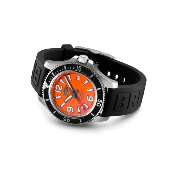 Breitling Superocean Men Automatic Orange Rubber Watch A17366D71O1S1 photo 4