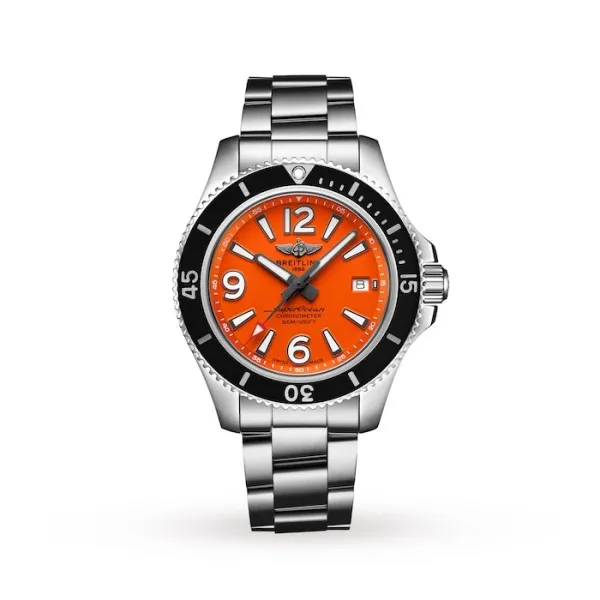 Breitling Superocean Men Automatic Orange Stainless Steel Watch A17366D71O1A1 - Photo 3