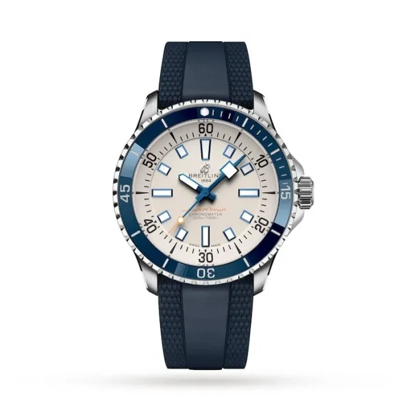 Breitling Superocean Men Automatic Silver Rubber Watch A17375E71G1S1 - Photo 3