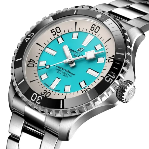 Breitling Superocean Men Automatic Turquoise Stainless Steel Watch A17376211L2A1 photo 3