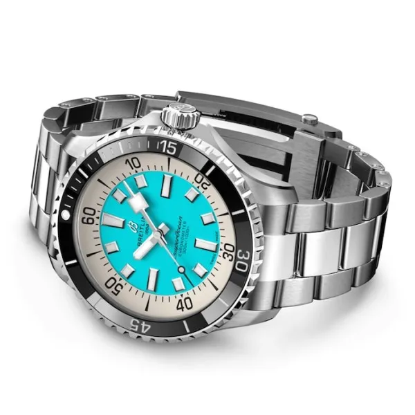 Breitling Superocean Men Automatic Turquoise Stainless Steel Watch A17376211L2A1 photo 4