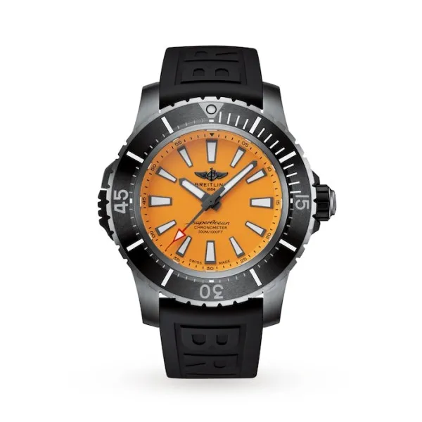 Breitling Superocean Men Automatic Yellow Rubber Watch E17369241I1S1 - Photo 2