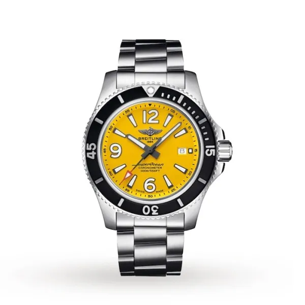Breitling Superocean Men Automatic Yellow Stainless Steel Watch A17367021I1A1