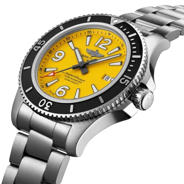 Breitling Superocean Men Automatic Yellow Stainless Steel Watch A17367021I1A1 photo 2