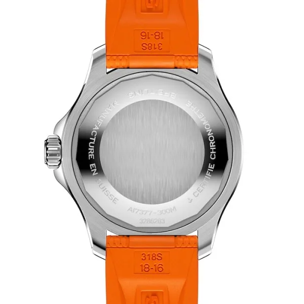 Breitling Superocean Unisex Automatic Orange Rubber Watch A17377211O1S1 photo 2