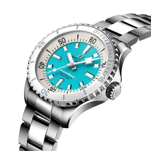 Breitling Superocean Unisex Automatic Turquoise Stainless Steel Watch A17377211C1A1 photo 3