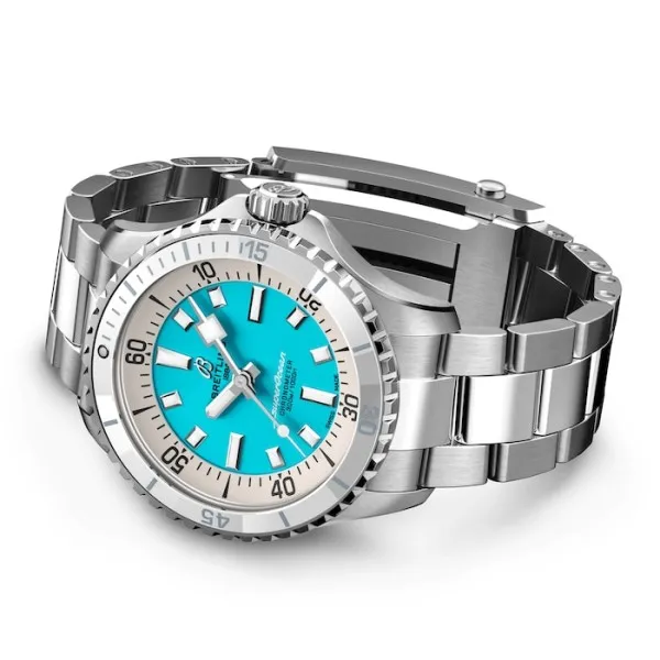 Breitling Superocean Unisex Automatic Turquoise Stainless Steel Watch A17377211C1A1 photo 4