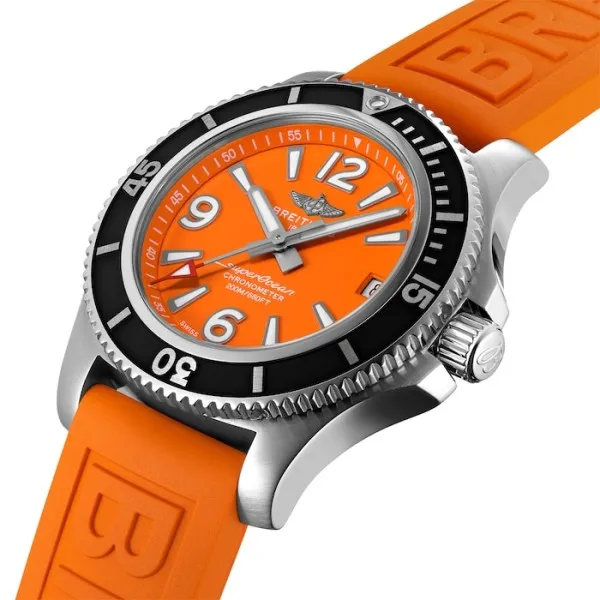 Breitling Superocean Women Automatic Orange Rubber Watch A17316D71O1S1 photo 2