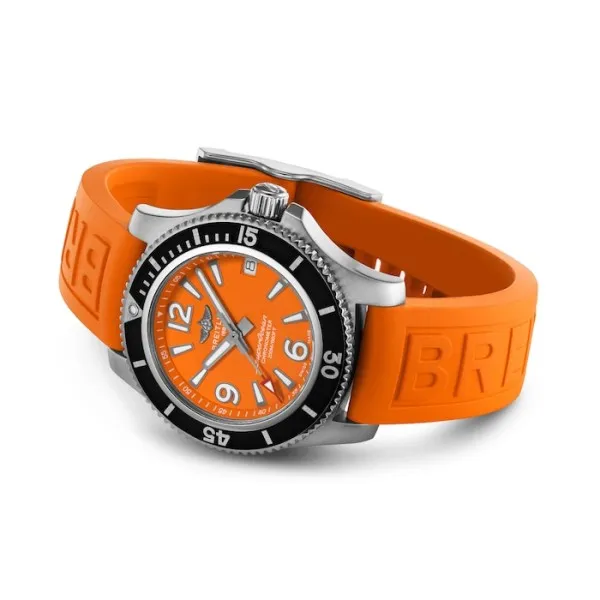 Breitling Superocean Women Automatic Orange Rubber Watch A17316D71O1S1 photo 3