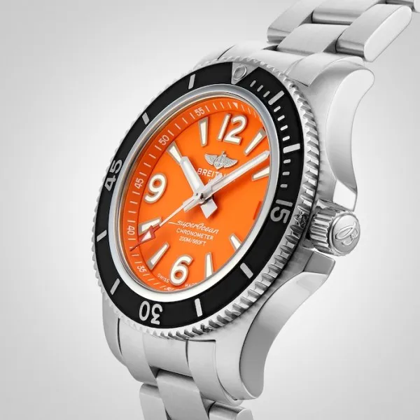 Breitling Superocean Women Automatic Orange Stainless Steel Watch A17316D71O1A1 - Photo 4