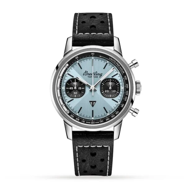 Breitling Top Time Men Automatic Blue Leather Watch A23311121C1X1