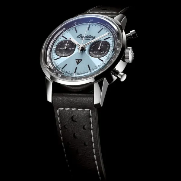 Breitling Top Time Men Automatic Blue Leather Watch A23311121C1X1 photo 5
