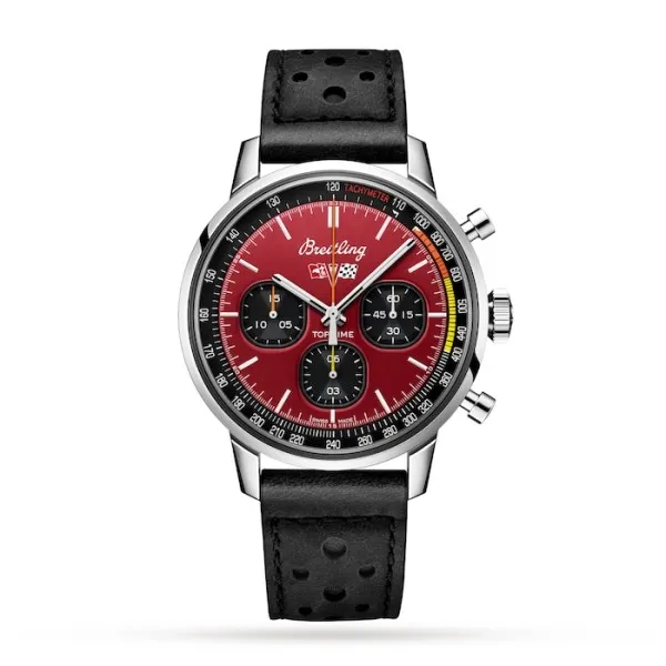 Breitling Top Time Men Automatic Red Calf Watch A25310241K1X1 - Photo 3