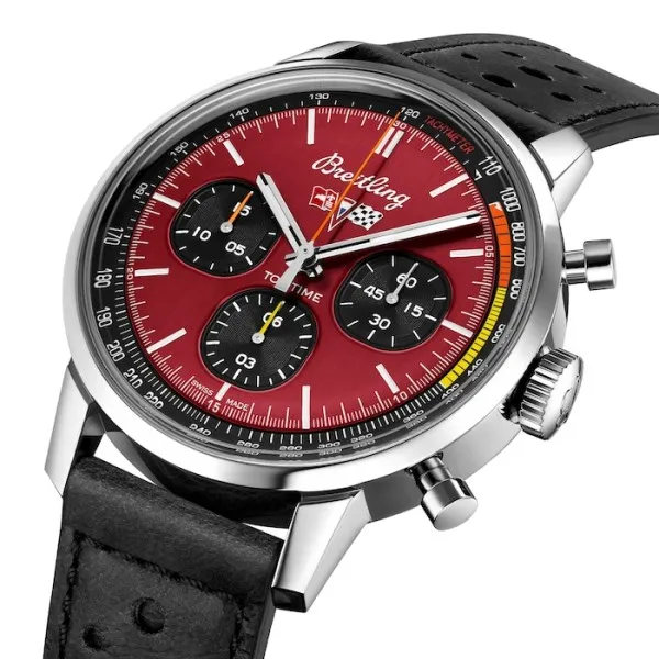 Breitling Top Time Men Automatic Red Calf Watch A25310241K1X1 - Photo 2