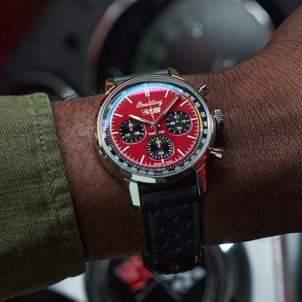 Breitling Top Time Men Automatic Red Calf Watch A25310241K1X1 - Photo 4