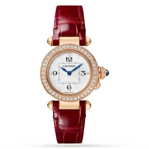 Cartier Ballon Bleu de Cartier Women Automatic Silver Alligator Watch WE902063
