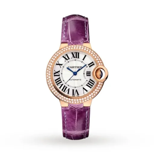 Cartier Ballon Bleu de Cartier Women Automatic Silver Leather Watch WE902066
