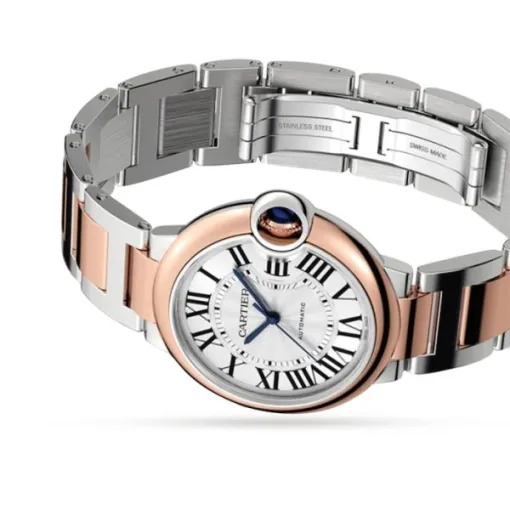 Cartier Ballon Bleu de Cartier Women Automatic Silver Stainless Steel &amp;amp; 18ct Rose Gold Watch W2BB0033 photo 4