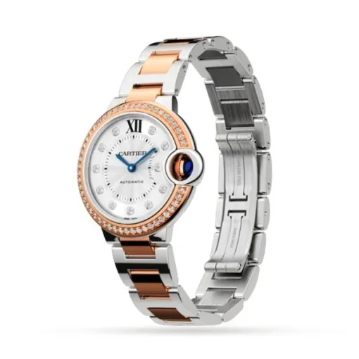 Cartier Ballon Bleu de Cartier Women Automatic Silver Stainless Steel &amp;amp; 18ct Rose Gold Watch W3BB0023 photo 2