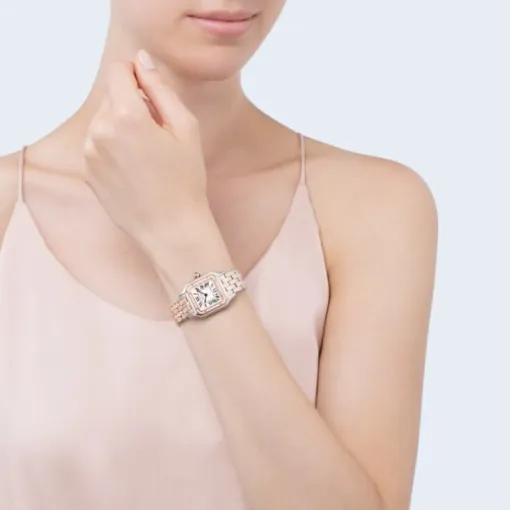 Cartier Panthère de Cartier Women Quartz Silver 18ct Rose Gold Watch W3PN0007 photo 2
