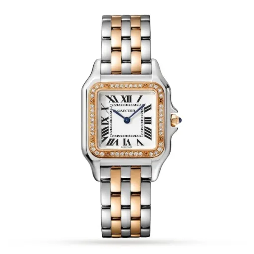 Cartier Panthère de Cartier Women Quartz Silver 18ct Rose Gold Watch W3PN0007 photo 4