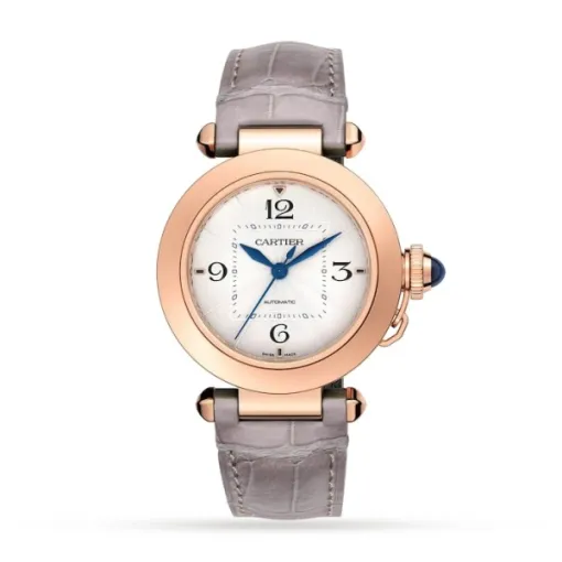 Cartier Pasha de Cartier Women Automatic Silver Alligator Watch WGPA0014 - Photo 3
