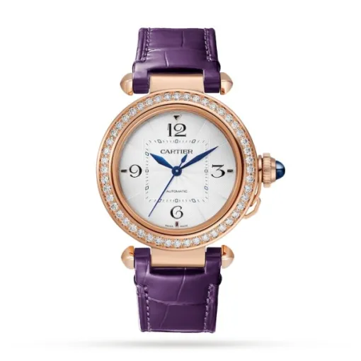 Cartier Pasha de Cartier Women Automatic Silver Alligator Watch WJPA0012 - Photo 4