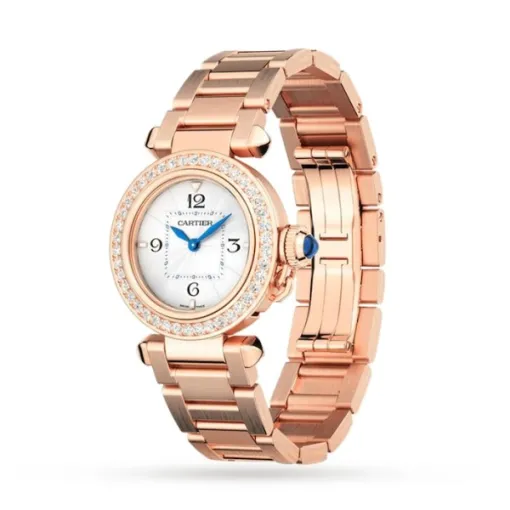 Cartier Pasha de Cartier Women Quartz Silver 18ct Rose Gold Watch WJPA0018 photo 2